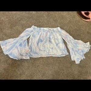 BNWOT Flowy Tie Dye Off the Shoulder Top💖